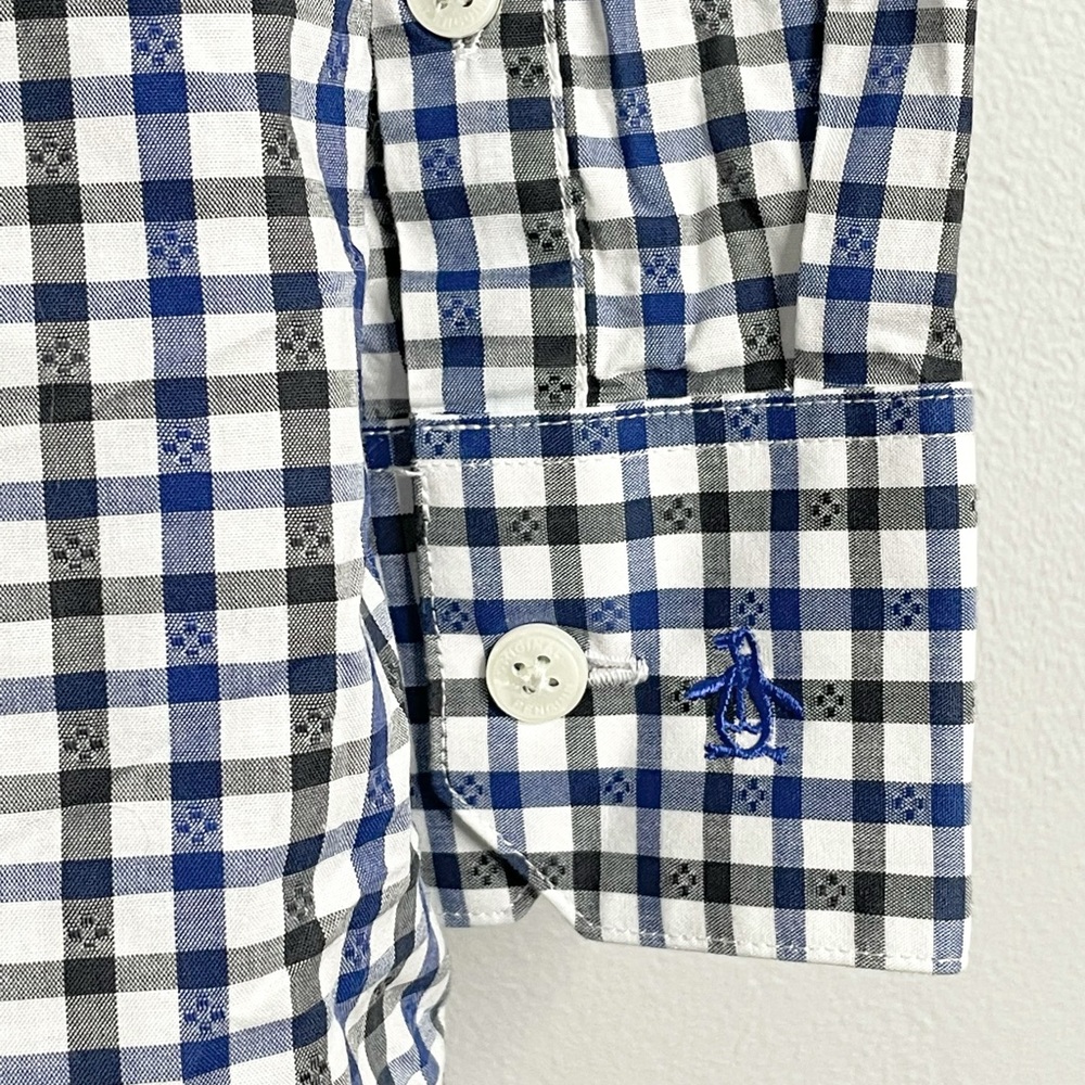 PENGUIN Heritage Slim Fit Plaid Dress Shirt - Picture 5 of 8
